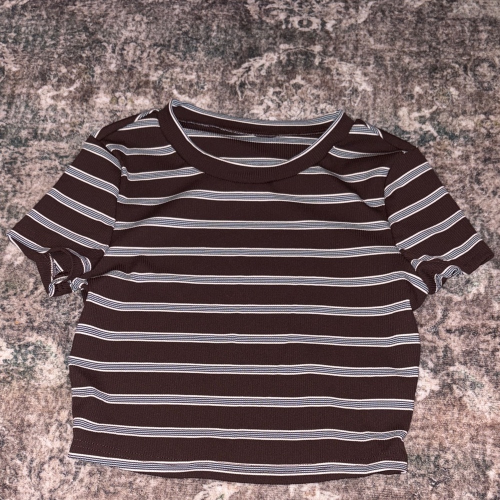 Striped Brown Women's Top